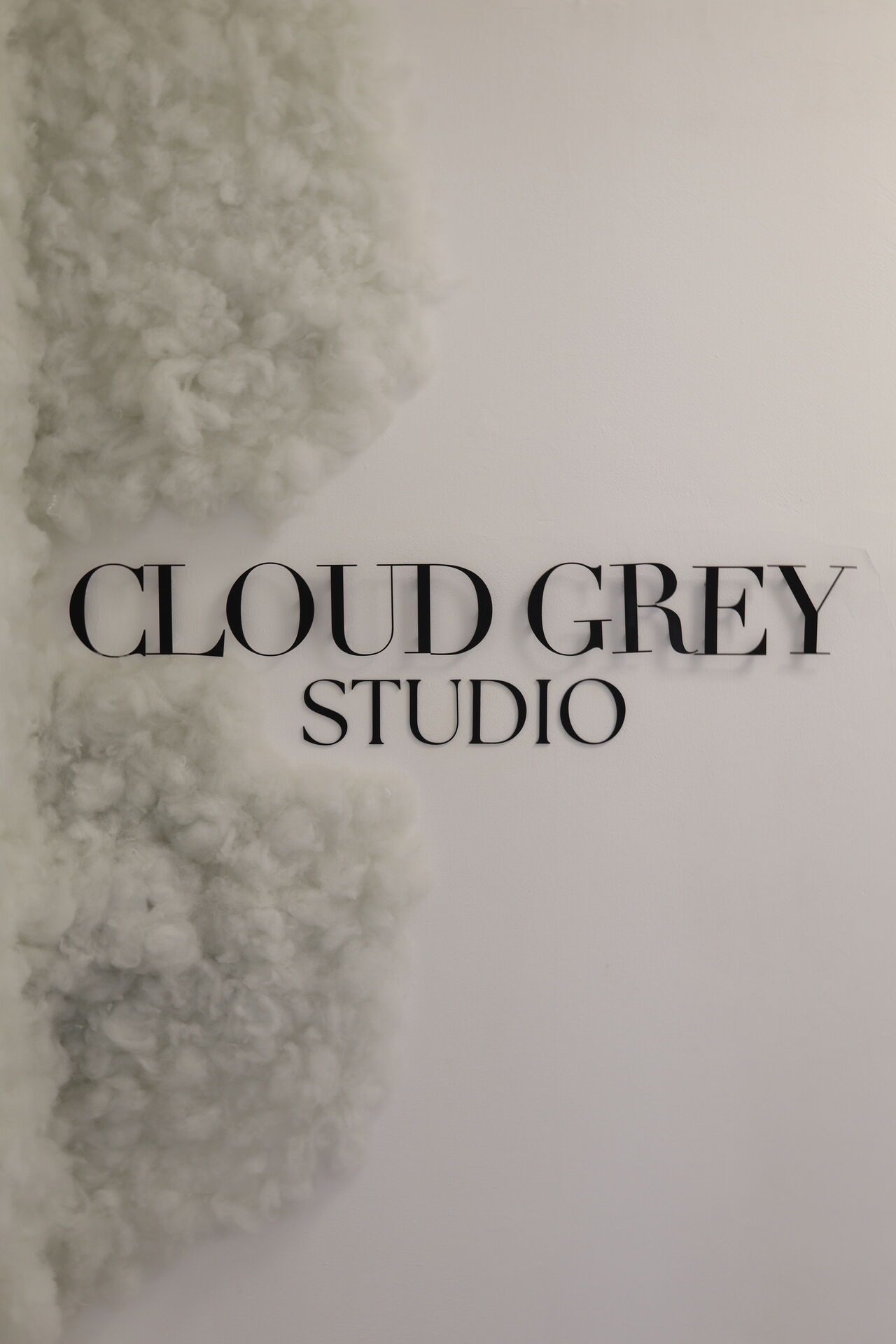 Cloud Grey Studio wall sign
