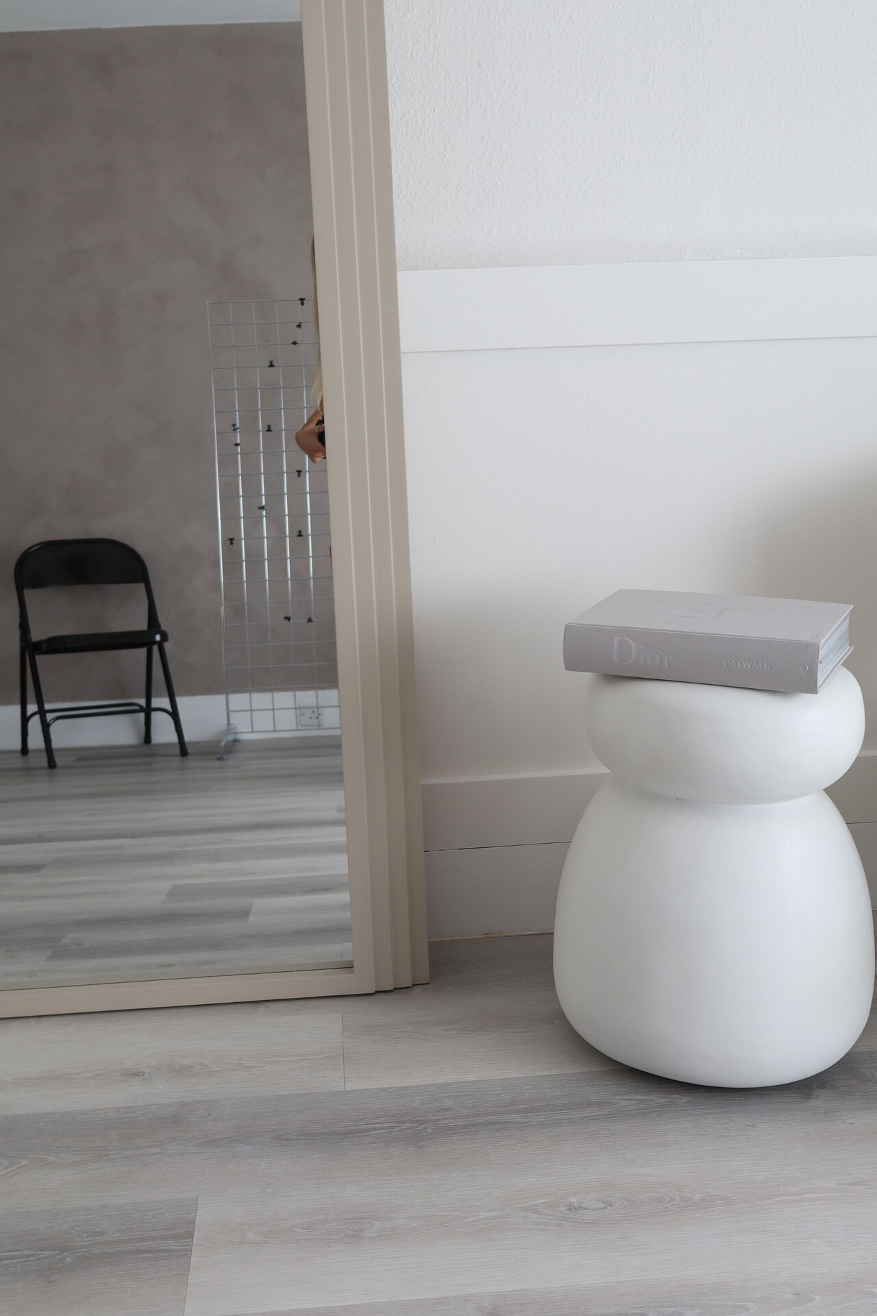 Styled coffee table detail at Cloud Grey Studio
